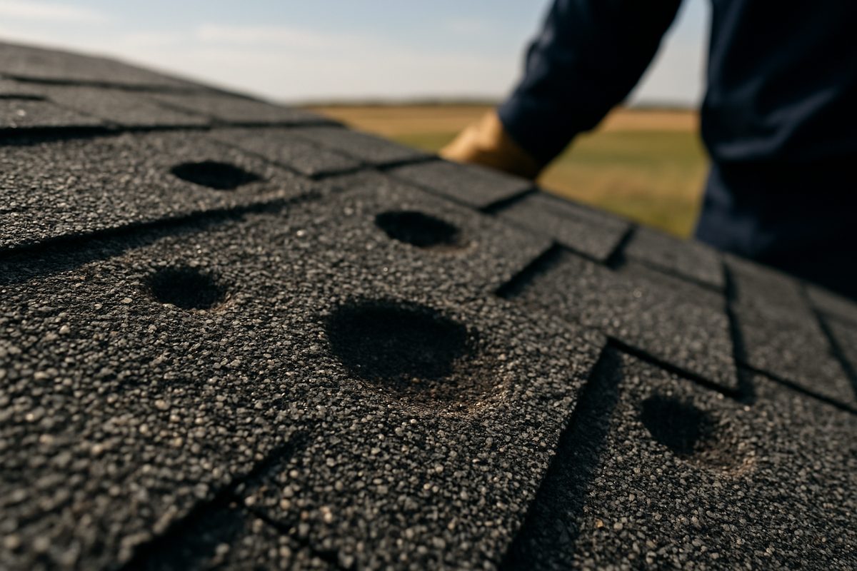 Hail Damage Roof Repair in Edmonton